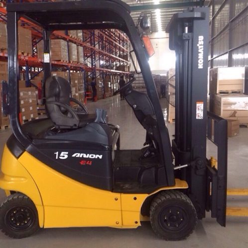 XE NÂNG ĐIỆN KOMATSU 1.5 TẤN, KHUNG 4.0 MÉT