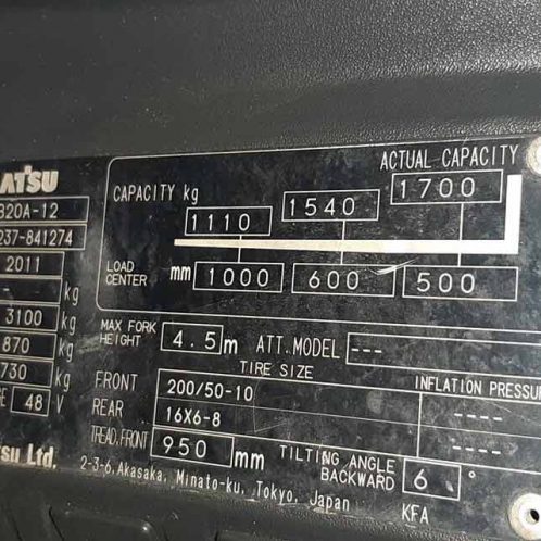 Xe nâng điện komatsu